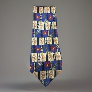 Vintage Fumagalli's for Neiman Marcus Spain 100% Silk Tie Black Floral